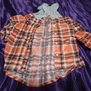 Little Girls Orange Flannel